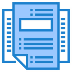 Fototapeta premium Files blue style icon