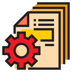 Fototapeta premium Setting color line style icon