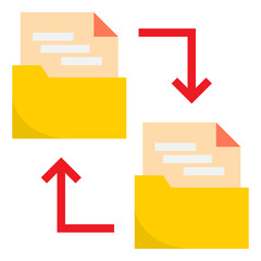 File tranfer flat style icon
