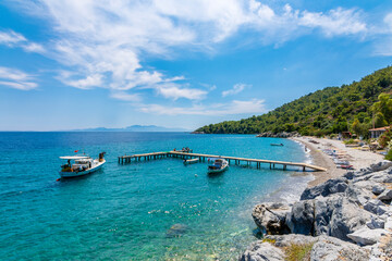 Mazikoy beach view in Bodrum Town of Turkey