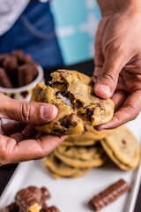 Delicious Cookie Melted Chocolate Classic Hands Nutella Juicy Red Velvet Pie Brownie Dessert Sugar Butter MMs M&M's