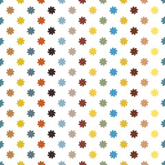 Abstract colorful flower patterns on white background, Abstract vector wallpaper, Seamless pattern background.