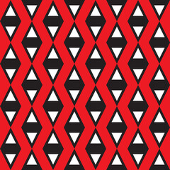 Eye patterns on red background, Abstract vector wallpaper, Seamless pattern background.