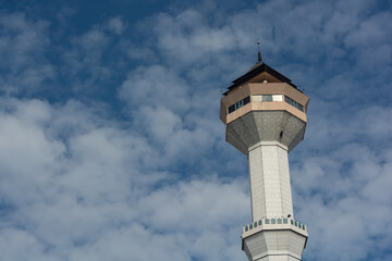 mosque towers with blue sky background