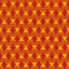 Abstract orange diamond square and triangle seamless pattern, Abstract Vector Wallpaper, Seamless pattern background.
