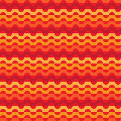 Orange wave seamless pattern, Abstract vector wallpaper, Seamless pattern background.