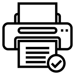 Printer outline style icon