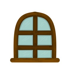 Ilustration window wood cartoon 