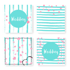 Wedding Border. Scandinavian Wallpaper Set.