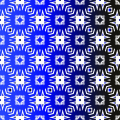 Geometric vector pattern with blue and black gradient. simple ornament for wallpapers and backgrounds.