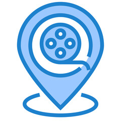Location blue style icon