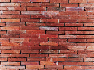 Full Frame Background of Old Brown Vintage Brick Wall