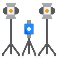 Obraz premium Lighting flat style icon