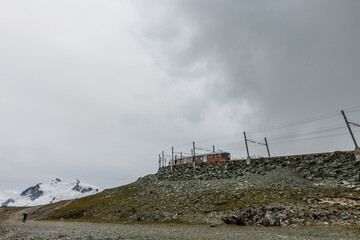 panorama mountains with clouds, switzerland