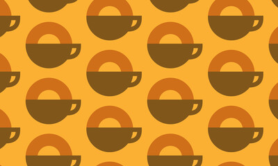 Coffee and Donut or Bagel Pattern