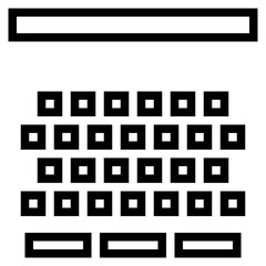 Cinema seat outline style icon
