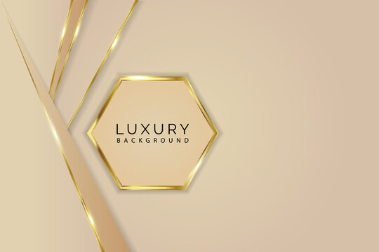 Luxury hexagon golden abstract background