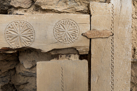 Parts of an old wooden door, Oman