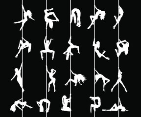 Collection of Striptease Dancer silhouette