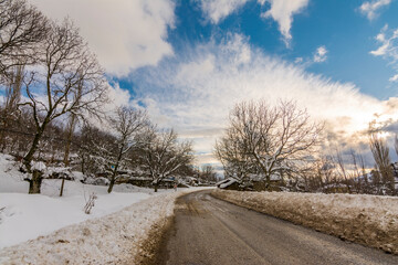 Obraz premium Winter scene in Bozdag Mountain