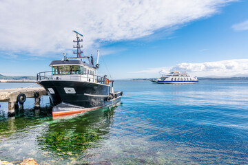 Eceabat harbour view in the Gallipoli. The Gallipoli Peninsula is the site of extensive First World...