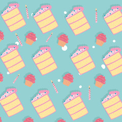 cakes and muffins background