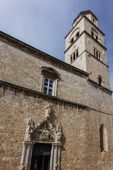 Famous Dubrovnik Franciscan Church and Monastery. Franciscan Church and Monastery (1317) - large complex belonging to the Order of the Friars Minor. Dubrovnik, Croatia.