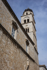 Fototapeta premium Famous Dubrovnik Franciscan Church and Monastery. Franciscan Church and Monastery (1317) - large complex belonging to the Order of the Friars Minor. Dubrovnik, Croatia.