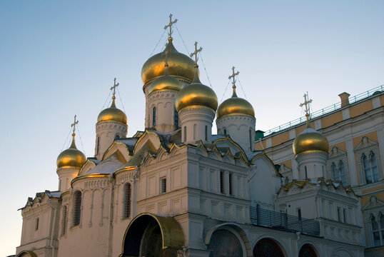 Annunciation church of Moscow Kremlin. Color photo
