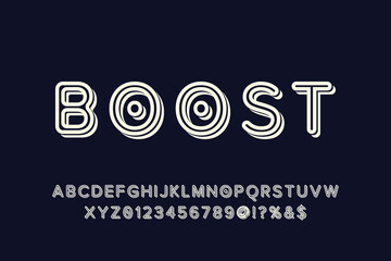 Fototapeta na wymiar vector alphabet vintage font, typeface design, dark violet style background