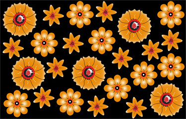 Watercolor floral pattern. Hand painted vintage design. Traditional style