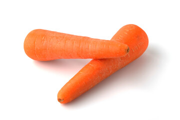 にんじん ニンジン 2本 野菜 白背景