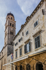 Famous Dubrovnik Franciscan Church and Monastery. Franciscan Church and Monastery (1317) - large complex belonging to the Order of the Friars Minor. Dubrovnik, Croatia.