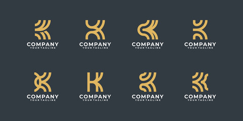 logo monogram letter k, logo design collection
