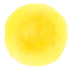 水彩風の黄色い円