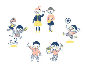 元気な子どもたち　セット