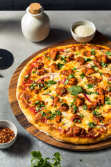 Homemade Indian Chicken Tikka Masala PIzza