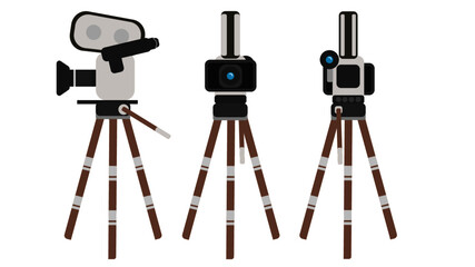 Cinema Film Camera With Tripod  3 Angles