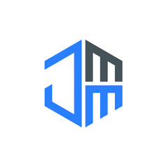 JMM logo JMM icon JMM vector JMM monogram JMM letter JMM minimalist JMM triangle JMM hexagon Unique modern flat abstract logo design 