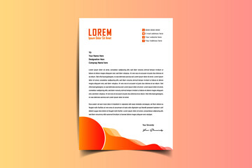 Modern company letterhead design template. Business style letter head templates for your project design. Vector illustration