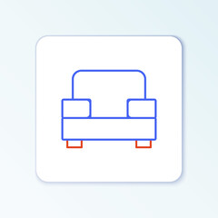 Line Armchair icon isolated on white background. Colorful outline concept. Vector