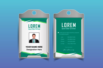 ID Card Design Template. Luxury, Modern, Elegant, Professional Minimalist Business Identity Card. Employee ID Card Template. Vector illustration