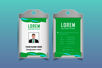 ID Card Design Template. Luxury, Modern, Elegant, Professional Minimalist Business Identity Card. Employee ID Card Template. Vector illustration