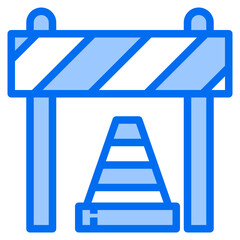 blocked blue line icon