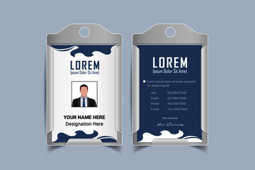 ID Card Design Template. Luxury, Modern, Elegant, Professional Minimalist Business Identity Card. Employee ID Card Template. Vector illustration