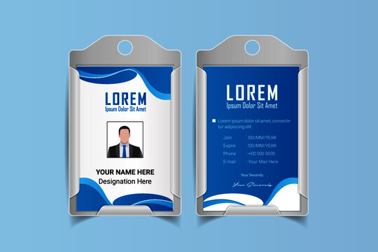 ID Card Design Template. Luxury, Modern, Elegant, Professional Minimalist Business Identity Card. Employee ID Card Template. Vector illustration