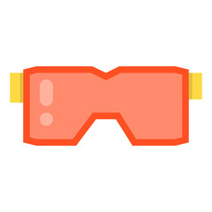 eye protection flat icon