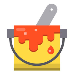 Paint bucket flat icon