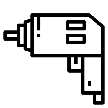 recommend clip art: Driller line icon