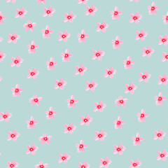 Watercolor seamless paper.Seamless pattern with cherry blossoms. Watercolor Sakura illustration.